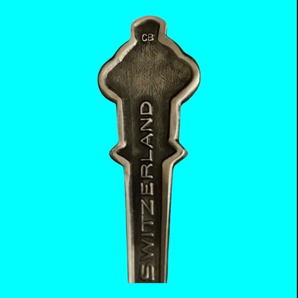 Vtg Rolex Spoon Bucherer of Switzerland Interlaken Silver Plated Mountains Trees - Picture 4 of 8